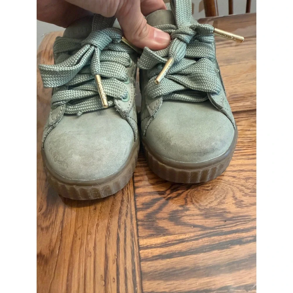 Puma Fenty Creeper Sneakers Kids 9C Green Suede Rihanna 399868-02